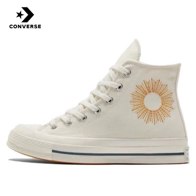 

Converse Chuck Taylor All Star 1970s trendy comfortable non slip wear-resistant high top canvas shoes for women milk white