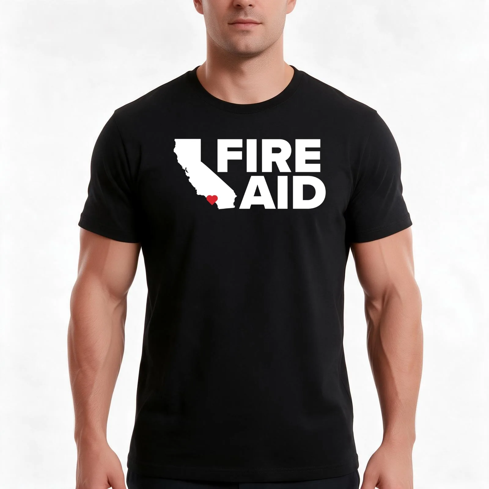fire aid merch T-Shirt, Summer Casual Cotton Tee, Oversized Streetwear Tops, Vintage Graphic Print, Loose Fit Short Sleeve