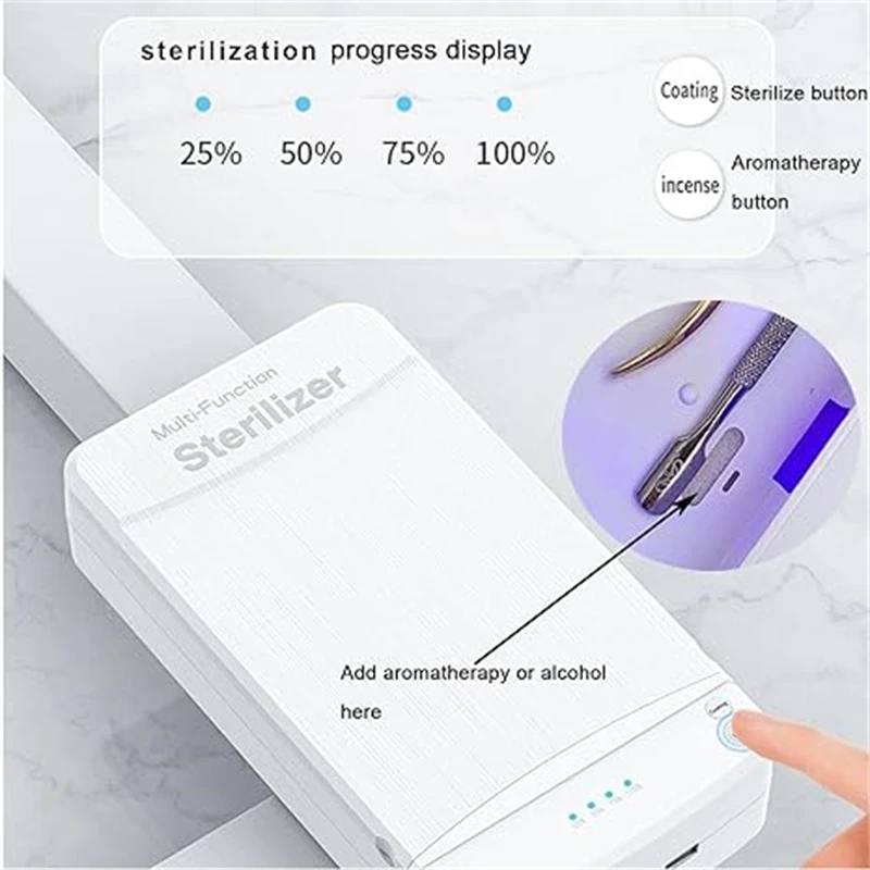 Sterylizator do narzędzi do paznokci Pudełko do dezynfekcji UV Przenośne pudełko do sterylizacji USB Maszyna antybakteryjna Narzędzia do makijażu Sterylizacja