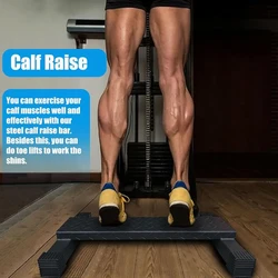 Steel Calf Raise Bar, Standing Calf Raise Machine for Calf Stretching, Squat, Foot Stretch, Anti-Slip Solid Calf Block