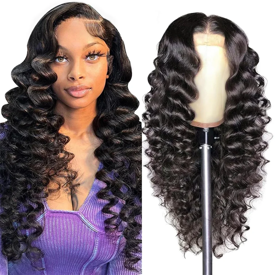 

Deep Wave 13x6 HD Lace Front Human Hair Wigs Preplucked Density 200 30inch Deep Wave Human Hair Wigs For Women Natural Hairline