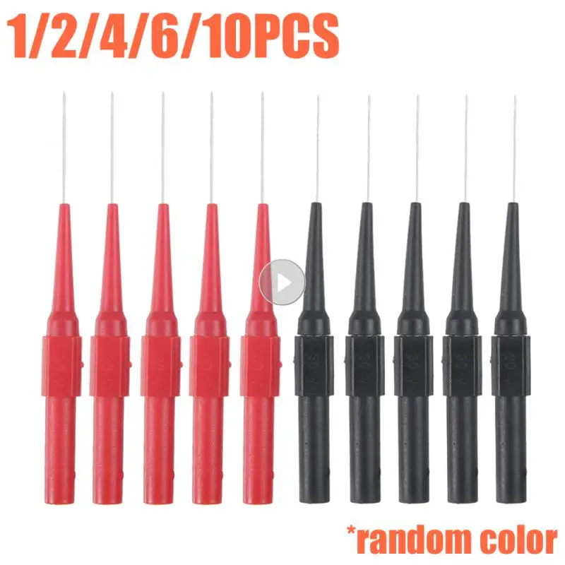 

1/6/10Pcs Multimeter Pen Test Pin Test Probe Measuring Device Clamp Copper Test Lead Test Probes Plug Multimeter Accessories