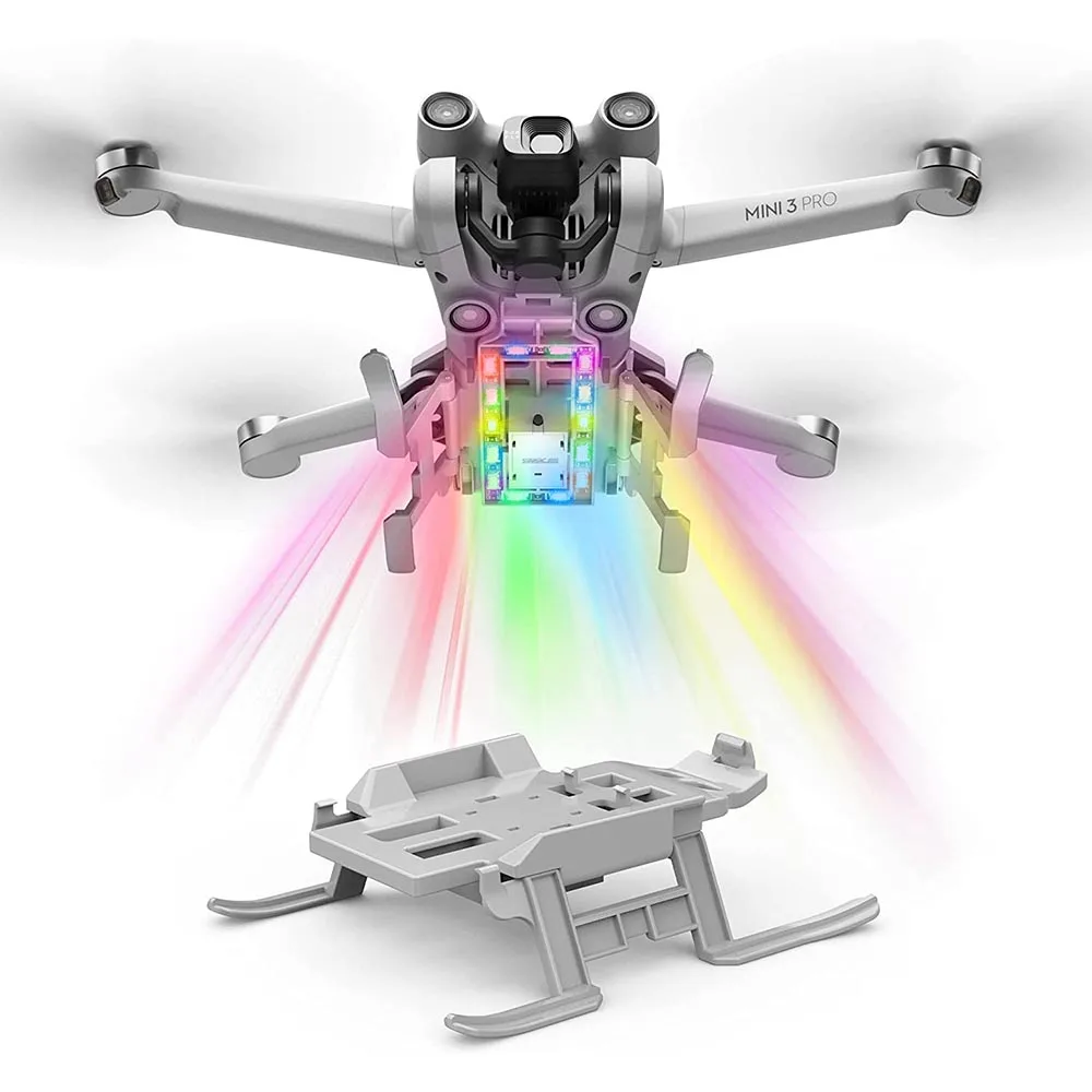 

Mini 3 Pro Landing Gear Foldable Extended Leg with Flash LED Lights Landing Gear Skid for DJI Mini 3 Pro Drone Accessories