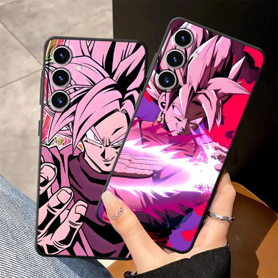 Dragon Ball Cartoon Hülle für Samsung Galaxy A36 A24 A55 A23 A53 A22 A52 A51 A73 A32 A26 A72 A25 A71 A35 A41 Schwarz Weiches Telefon