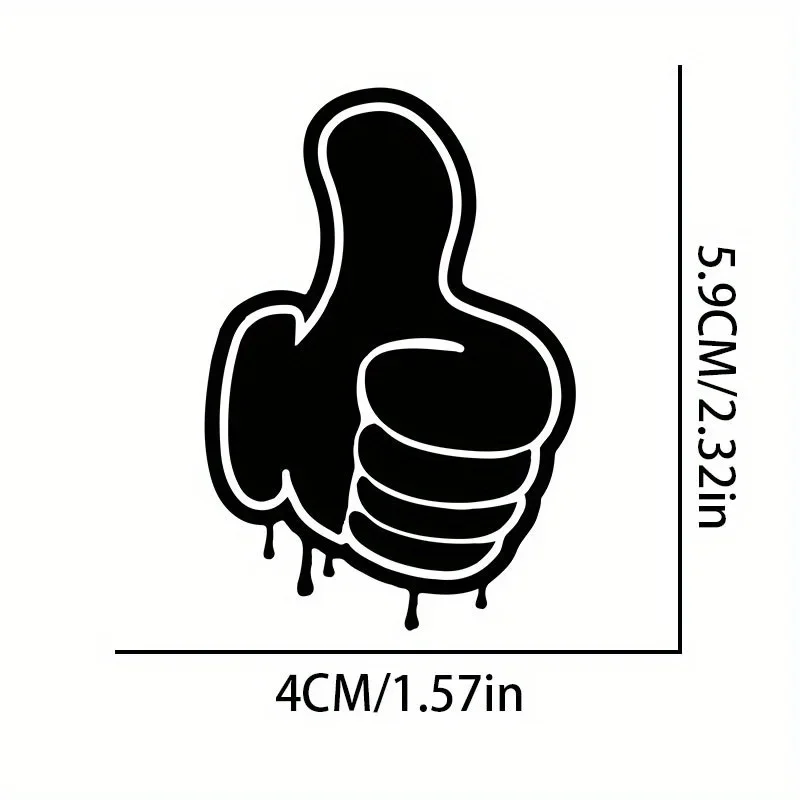2 قطعة/المجموعة الكتابة على الجدران Thumbs Up ملصق مائي لأجهزة الكمبيوتر المحمول جراب هاتف الشارع الفن متحمس هدية ملصق