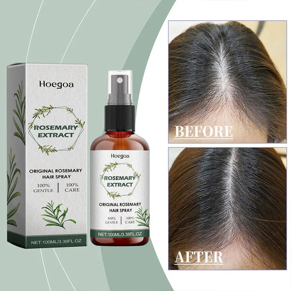 

100ml Rosemary Hair Nourishing Scalp Injury Hairs Repair Black Massage Hair Hair Tough Thick Growth Care Spray F6T2