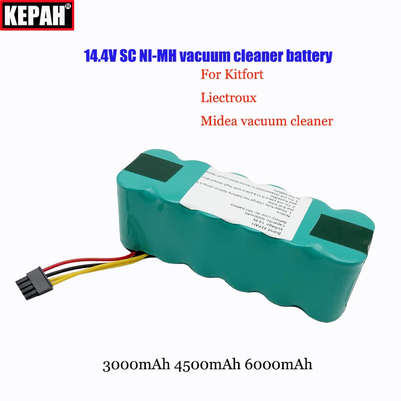 Batteria detergente ni-mh 14.4V 3000mAH 4500mAH 6000mAH, per Panda X500 X580 Dibea X500 X580 Haier T322 Midea MR04 TCL S15 , S1