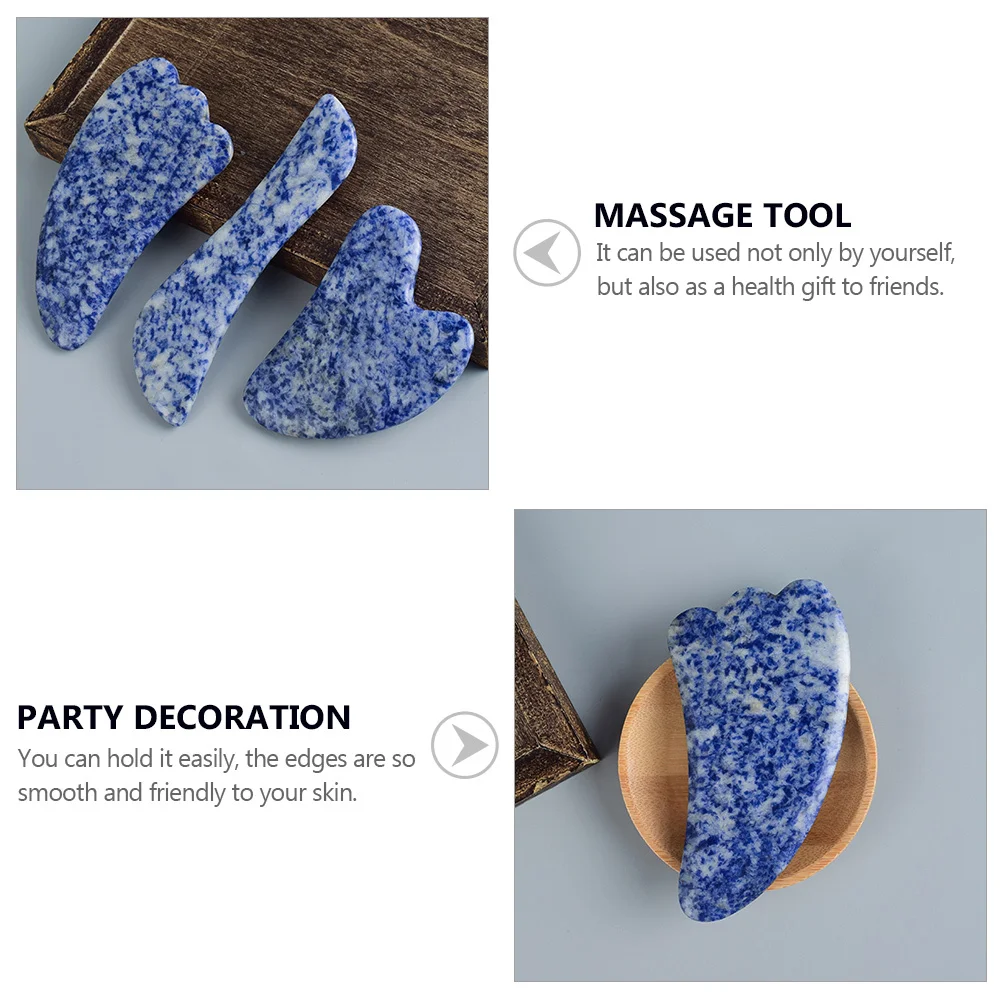 Planche Gua Sha en Jade naturel, outil de Massage pour grattage du visage et du corps, pierre de refroidissement lisse pour la beauté, soins de la peau, Routine avec 1 pièces