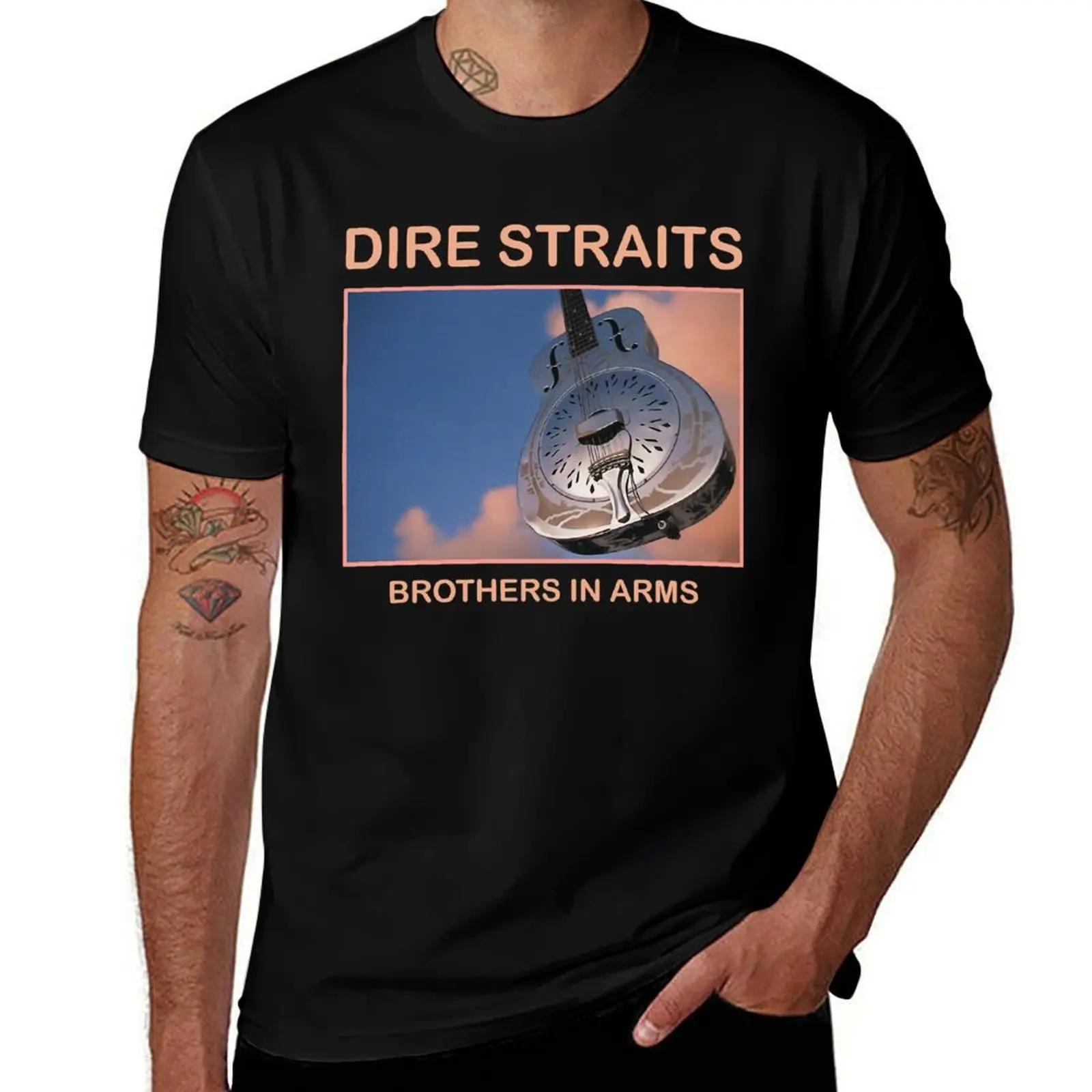 

Brother in Arms Dire Strait T-Shirt cotton t shirts man 100% t shirt man cotton