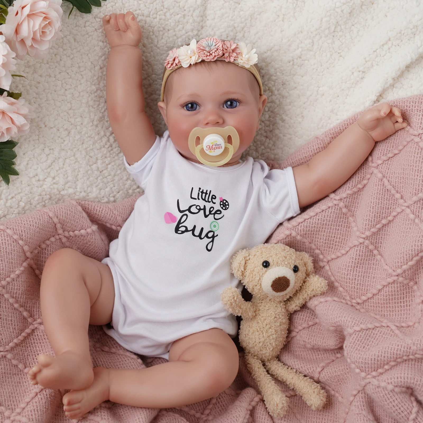 BABESIDE 20" Realistic Reborn Baby Doll - Lifelike Sleeping Newborn with  Accessories for Kids 3+