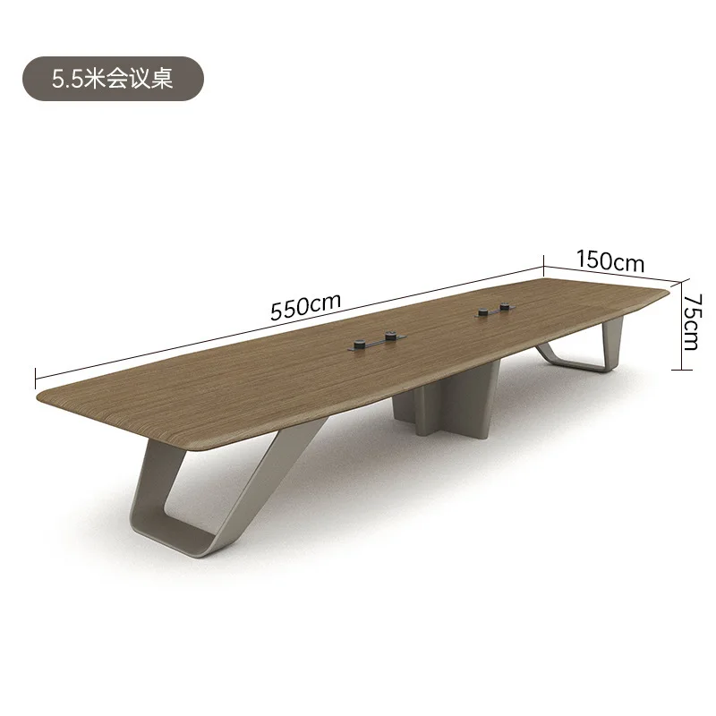 Simple high-end large conference tables and chairs rectangular strip tables simple modern office