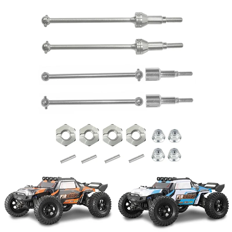 Arbre d'entraînement avant et arrière en métal avec hexagone de 12mm, pièces de mise à niveau de voiture RC, HBX HAIBOXING 901 90l'autorisation 903 903A 905 905A 1/12