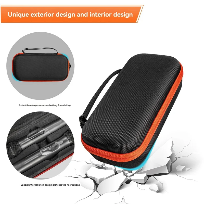 

A29F-Microphone Storage Bag For Partybox Wireless Mic Bluetooth Microphone Box Portable Travel Carrying Case