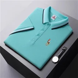 Men's short-sleeved polo shirt summer breathable shirt T-shirt high-quality business casual half sleeve comfortable top 2024