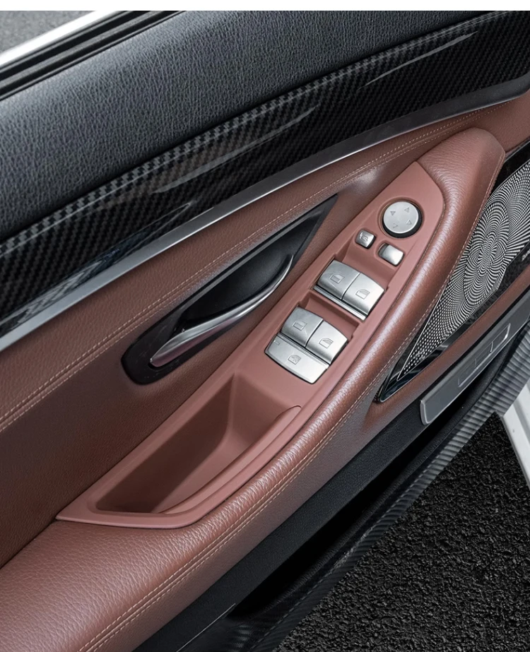Für BMW 5er F10 2011-2017 LHD Carbon Faser Auto Tür Innen Griff Panel Trim Abdeckung Innen Schutz aufkleber Zubehör – Detail 13