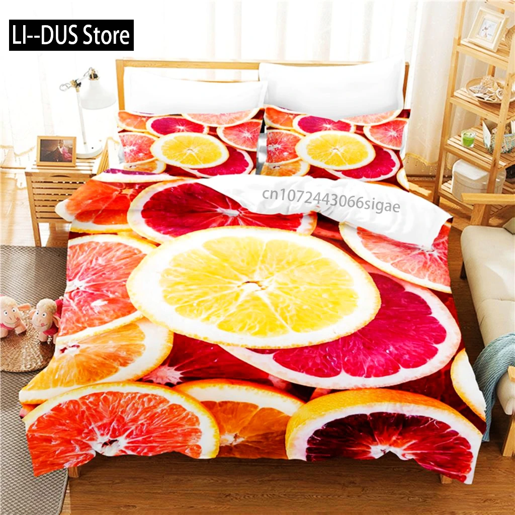 

Fresh Fruit Bedding Set Duvet Cover Set 3d Bedding Digital Printing Queen Size Bedding Set Fashion Design