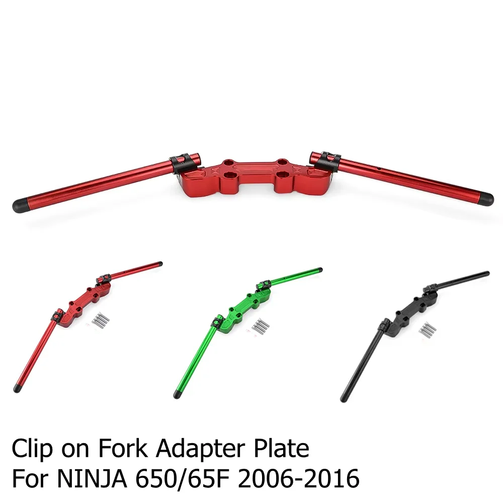 

NINJA650 NINJA650F Clip on Adjustable Handlebars Handle Bar With Adapter For KAWASAKI NINJA 650 650F 2006 - 2016 2013 2014 2015