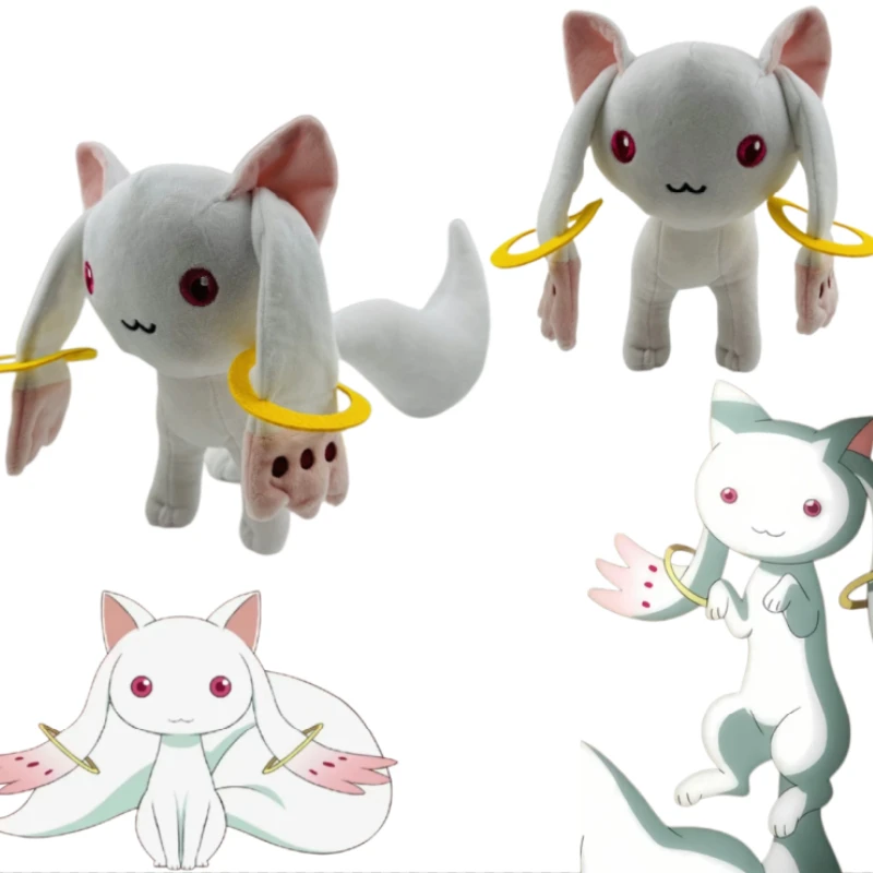 

Madoka Magica Kyubey Plush 23cm White Cat Rabbit Stuffed Animal Soft High Quality QB Plush Toy For Gift Cosplay Prop
