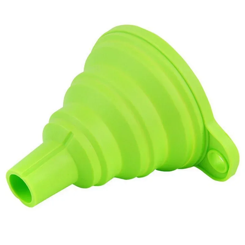 Silicone Car Oil Funnel Universal Auto Liquid Funnel Collapsible Portable Filling Funnel For Easy Engine Pouring Car Accessories