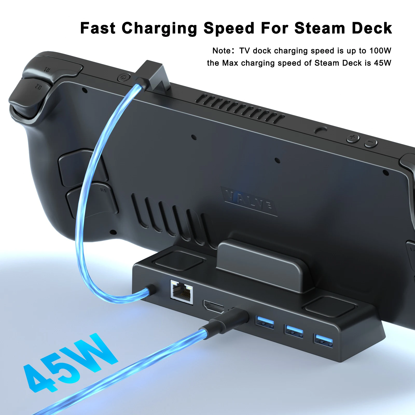 Steamdeck LCD 500GB換装済本体ケース充電器　ドックステーション Amazon.com: Steam Deck Dock for Steam Deck/OLED with Foldable
