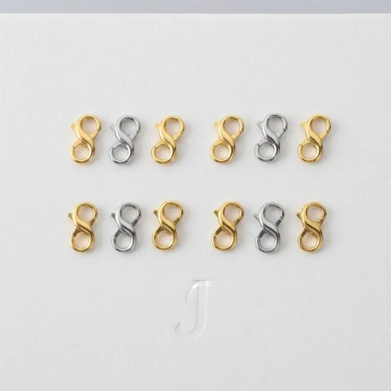 DIY Accessories Figure Eight Lobster Clasp for Key Ring Jewelry Secure Hook Findings for Handmade Crafts
