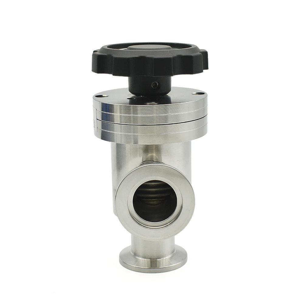 

Sanitary SUS 304 Stainless Steel L-type Manua lHigh Vacuum Flapper Valve KF16 KF25KF40 KF50 Gas Safety Valv