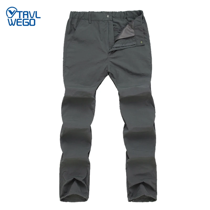 TRVLWEGO Hiking Pants Men Summer Quick Dry Breathable Pant Waterproof Outdoor Trekking Travel Far Male Trousers European Size