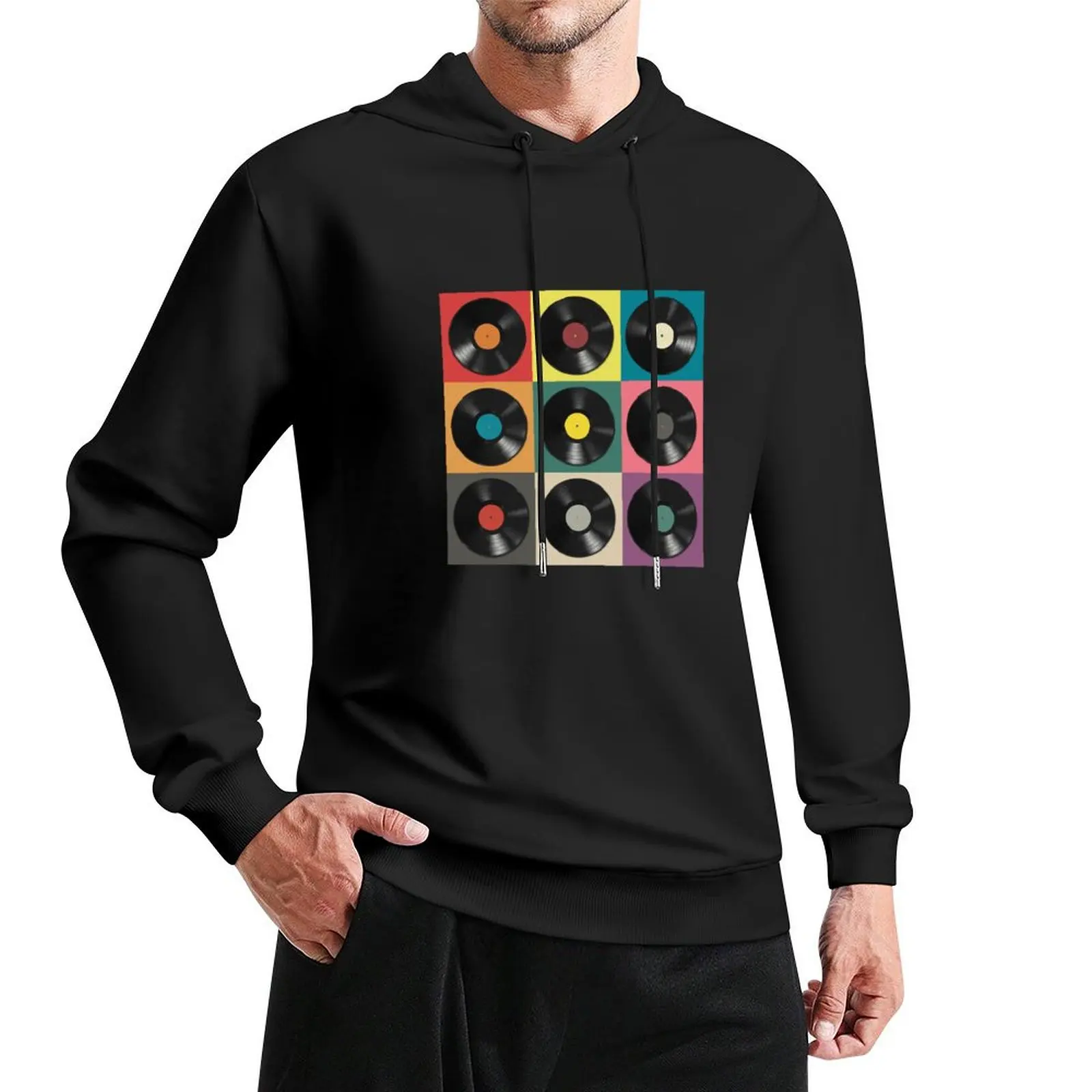 

Vinyl Record Pullover Hoodie mens clothing men's sweat-shirt clothes for men hoody