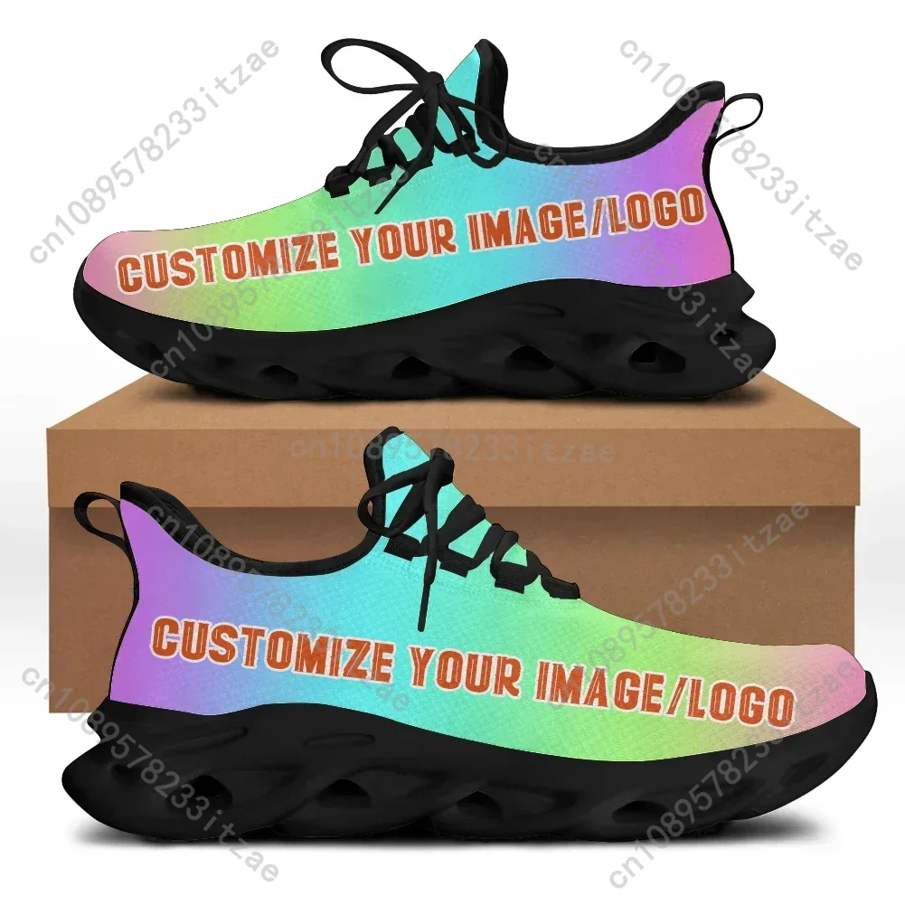 420 Blauwe Trippy Onkruidpatroon Dames Platte Schoenen Comfortabele Veters Platform Sneakers Lichtgewicht Damesschoenen