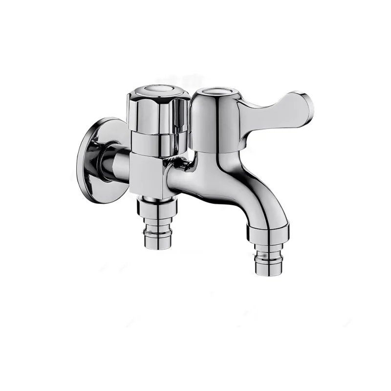 

Double Water Outlet Tap Water Switch One-in-two-out Mop Pool Faucet Dual-water Washing Machine Dual-water Tap