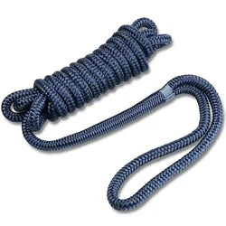 4.6m/15ft Blue Boat Dock Lines Mooring Rope Double Braided Nylon Fender Line Docking Boat Rope for Yacht Marine Accessories