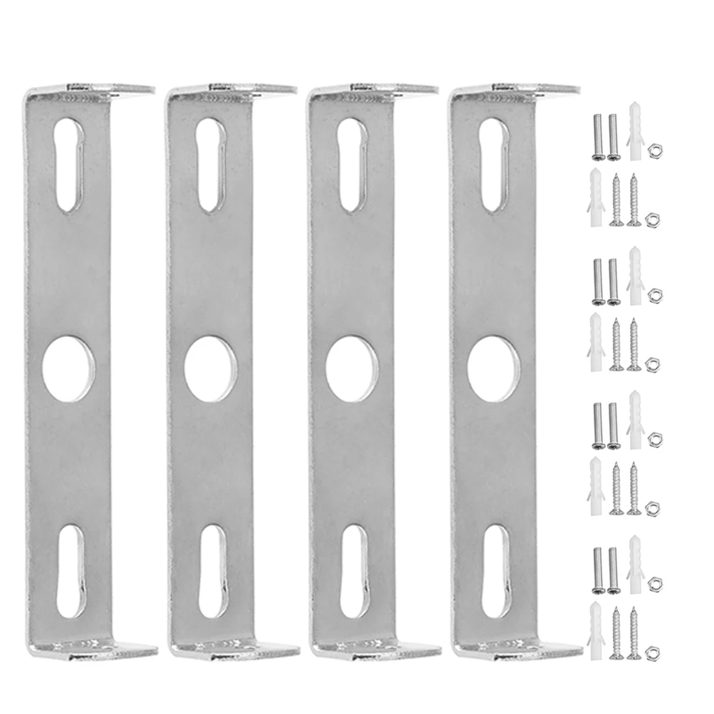 

4 Sets Light Fixture Mounting Kit Universal Ceiling Wall Lamp Plate For Chandelier Pendant Sconce Fan Brackets Silver
