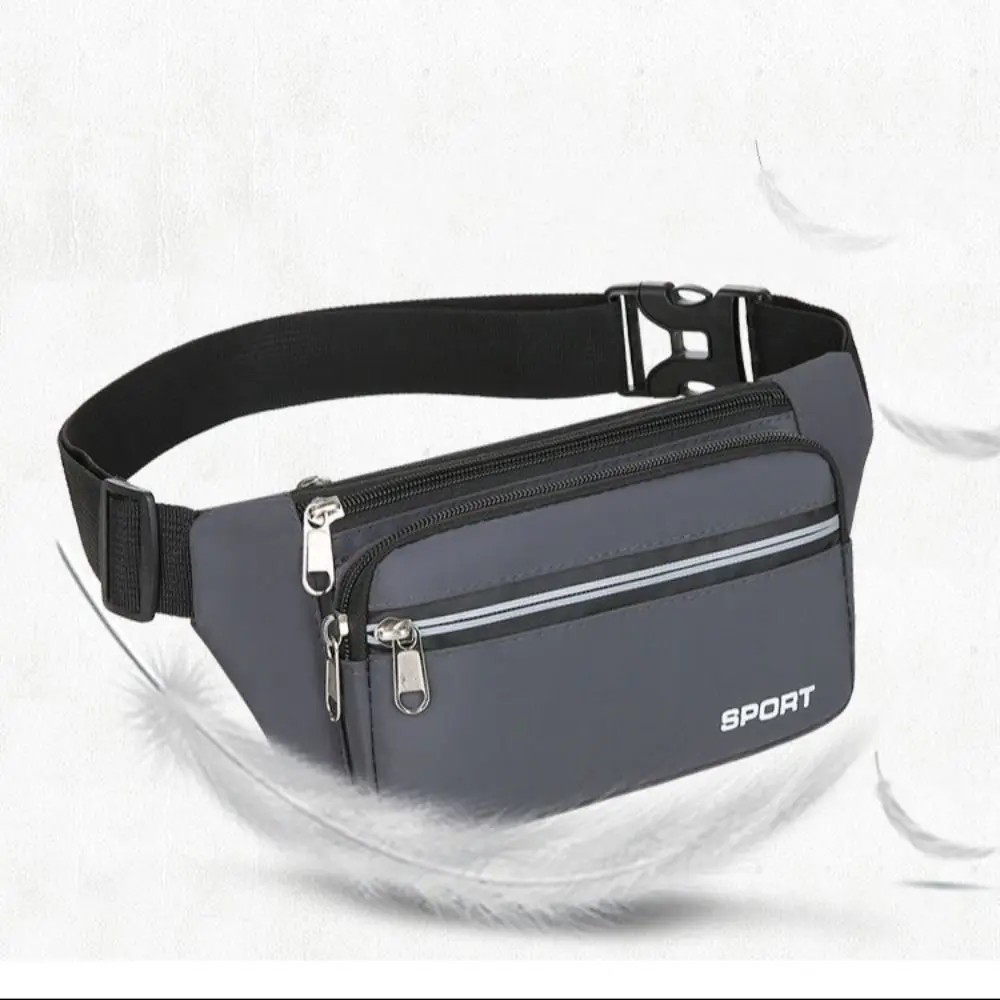 Large Capacity Running Waist Bag Anti Splash Multiple Pockets Sport Fanny Pack Business Wear-resistant Mobile Waist Bag