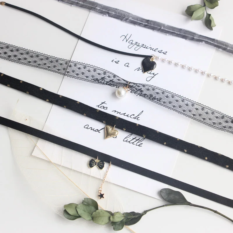 Модное-колье-чокер-в-форме-сердца-для-женщин-жемчужный-кулон-бант-звезда-ключица-ювелирный-аксессуар-идеальный-подарок-для-женщин-и-девочек