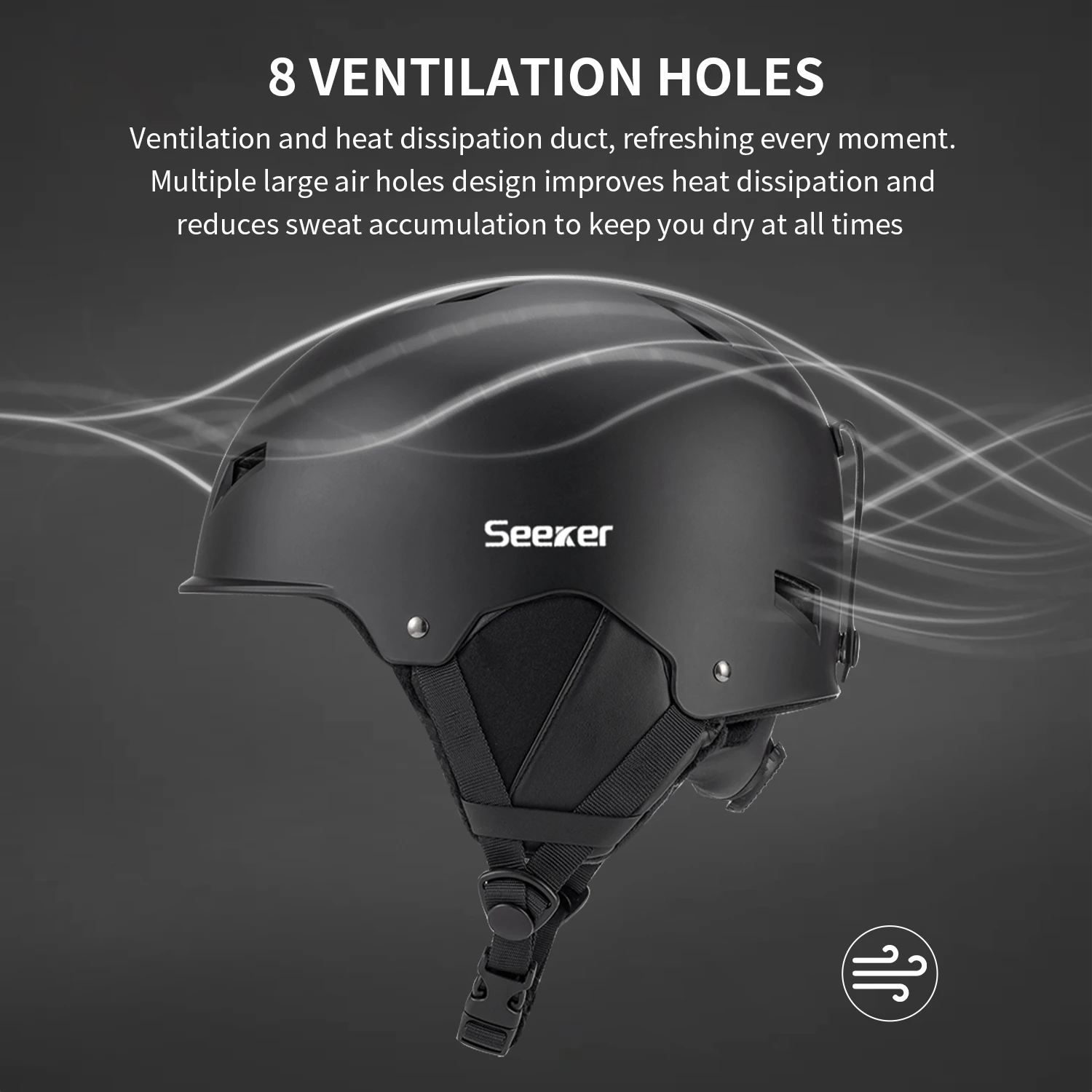 خوذة التزلج الآمنة الجديدة من SEEKER خفيفة الوزن وقابلة للتعديل ومسامية ومريحة، خوذة تزلج رياضية خارجية للرجال والنساء #3