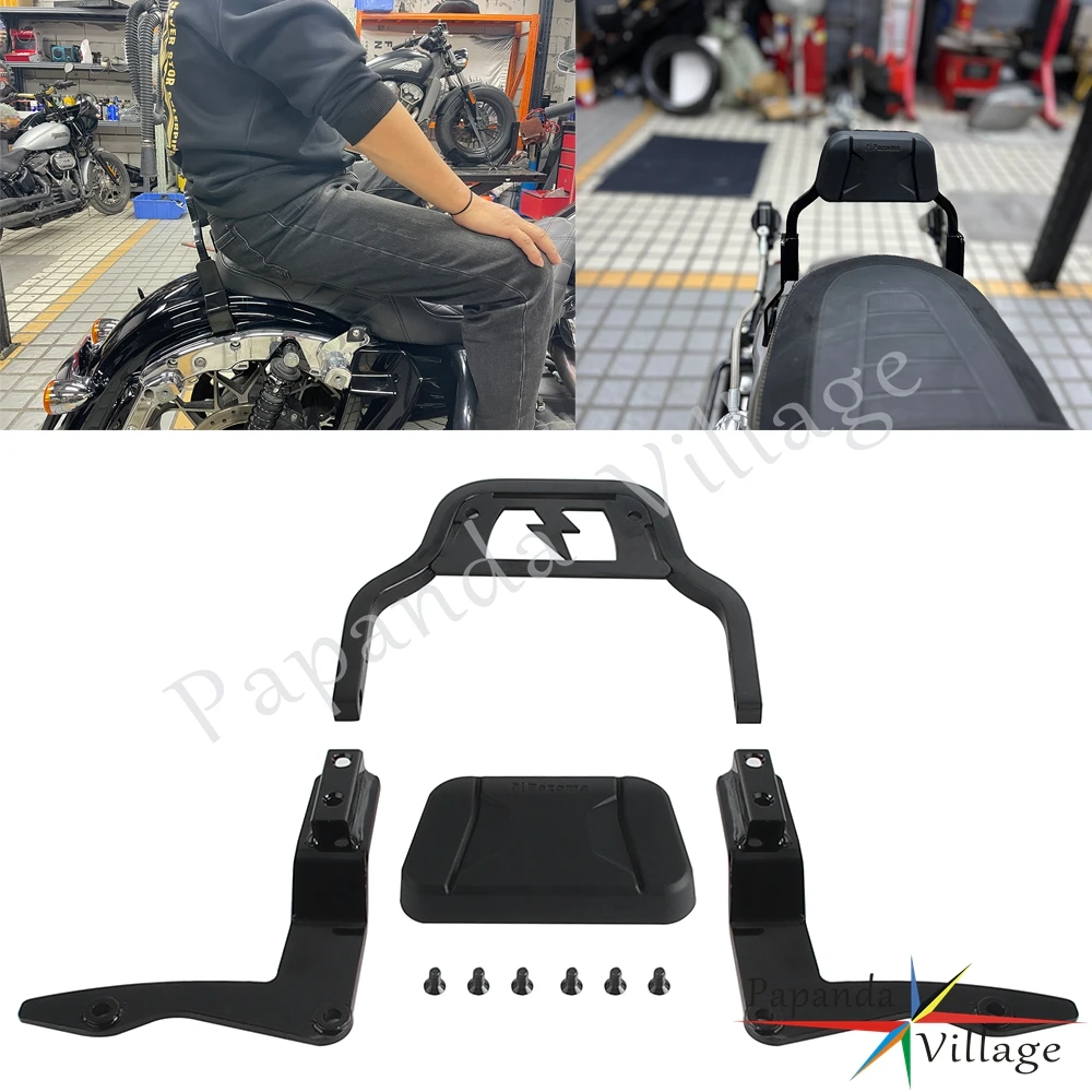 

Motorcycle Passenger Backrest Sissy Bar Luggage Rack Pad Kit For Harley Touring Road King Road Glide Electra Street Glide 14-24