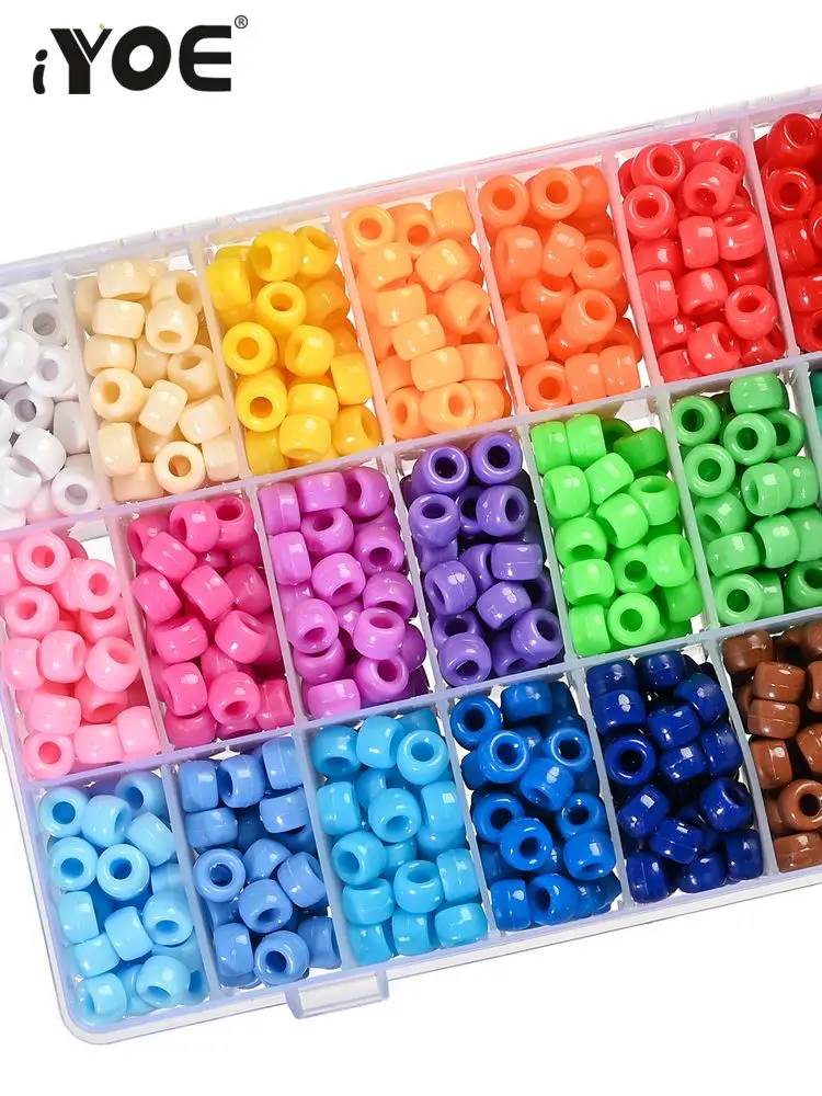 100 Stuks Pony Kralen 6x9mm Glitter Acryl Kralen Lichtgevende Spacer Kralen Voor Diy Craft Sieraden Armbanden Maken haar Levert - afbeelding 2