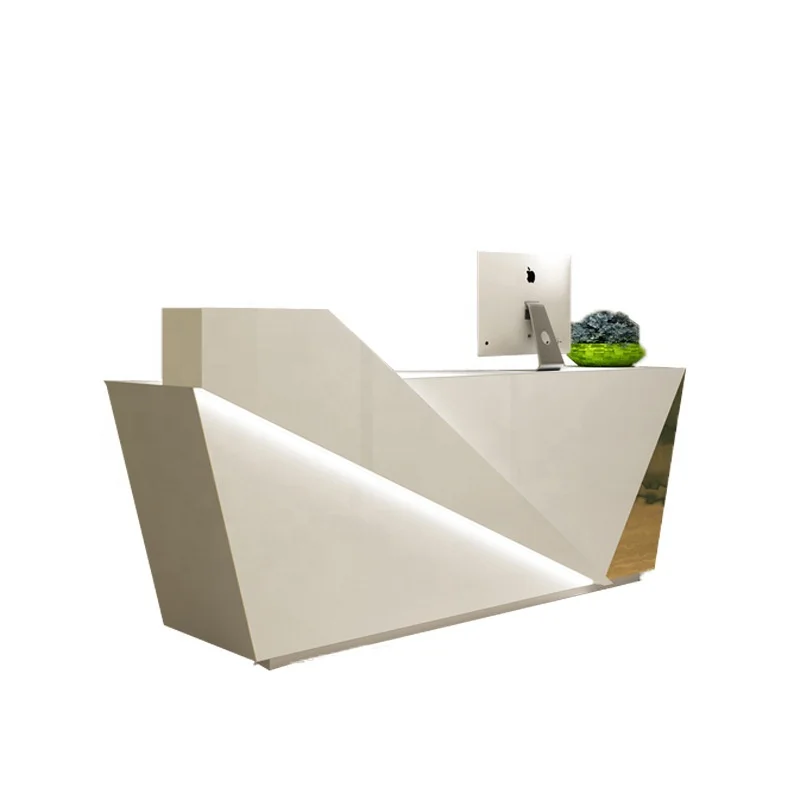 Best-selling Reception Counter Newly Designed White Front Desk Beauty Salon Furniture Small Front Desk