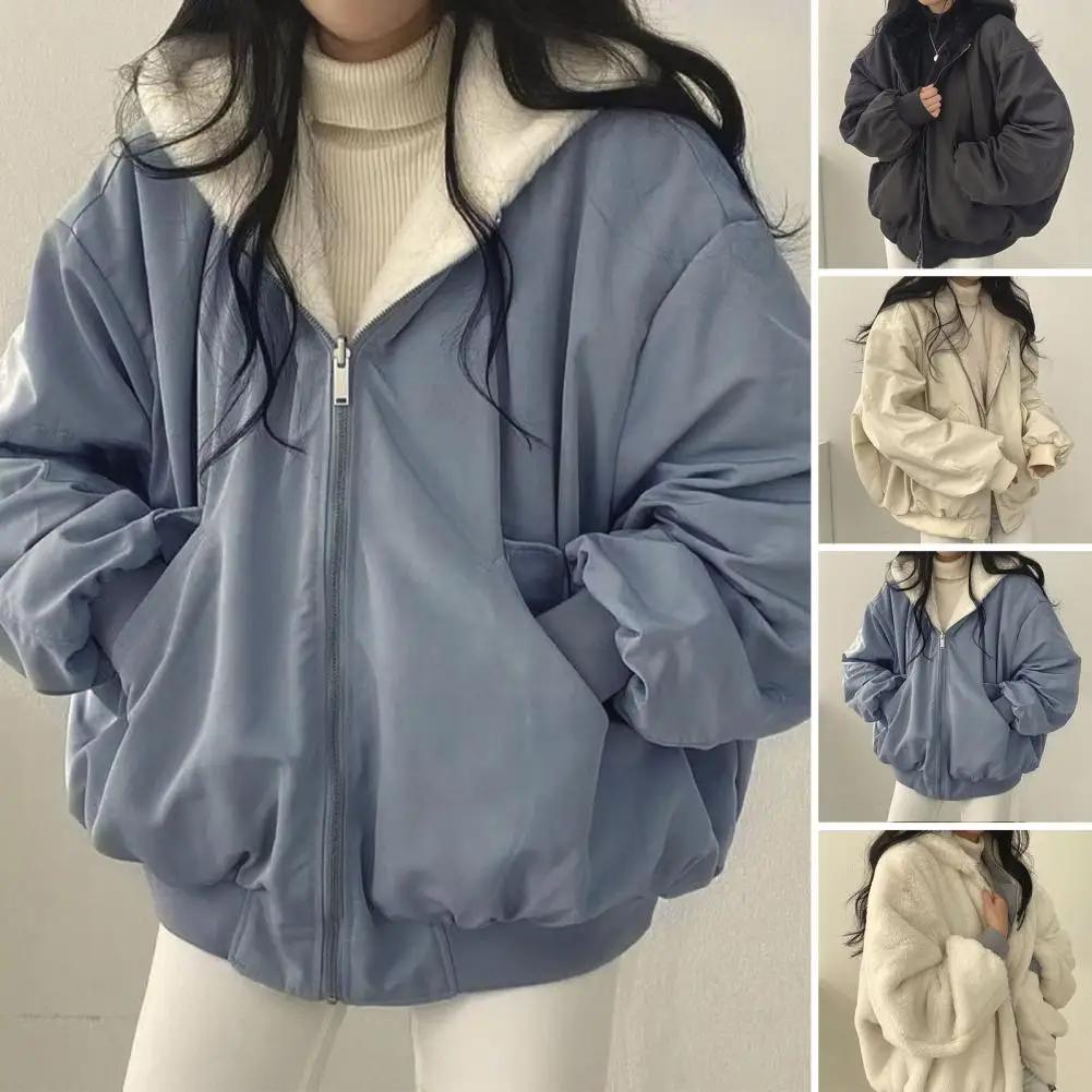 2024 Autumn Thicken Parkas Women Casual Hooded Jacket Winter Comfortable Double-Layer Korean Style Simple Solid Warm Cute Coats