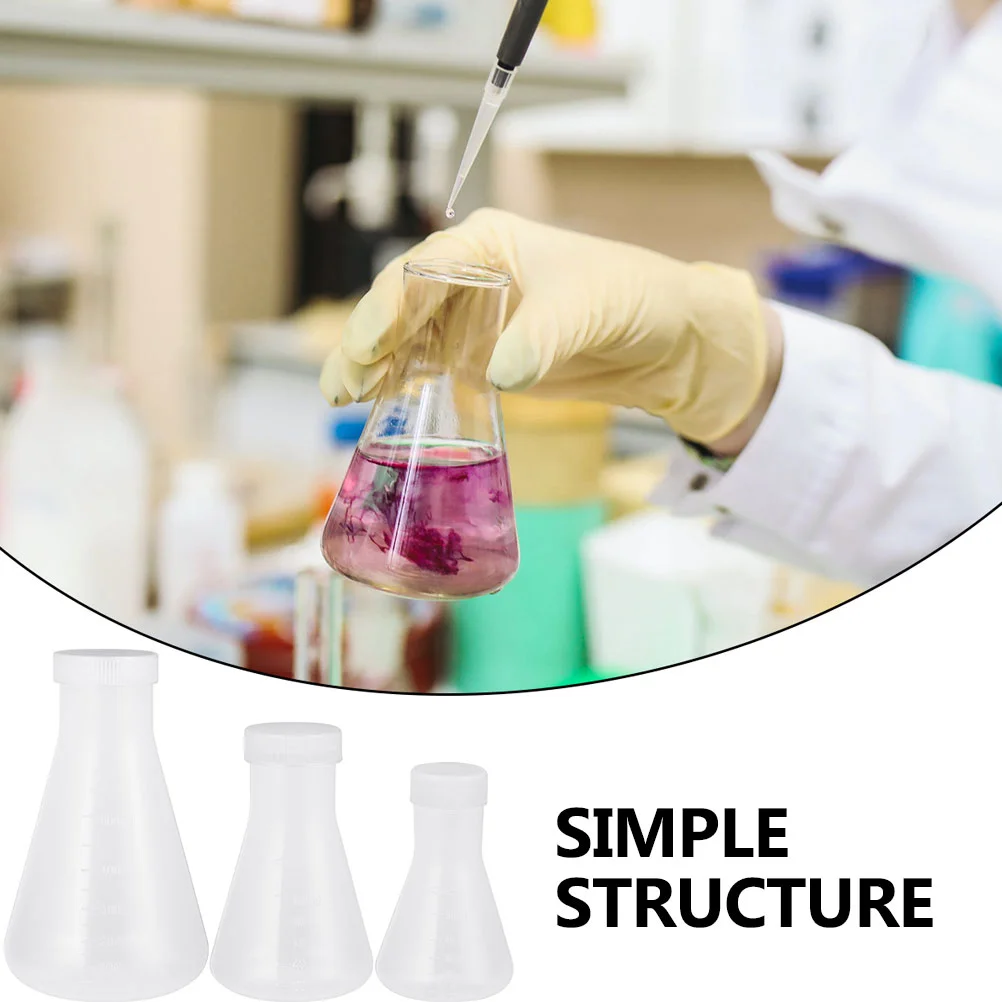 Alcohol Distillation Kit Plastic Erlenmeyer Flask with Stopper Conical for Chemistry