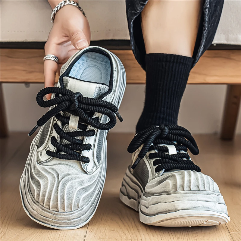 

Slim Fit Men Mesh Casual Sneakers Tidy Breathable Surface Fashion Youth Daily Outdoor Sport Shoes