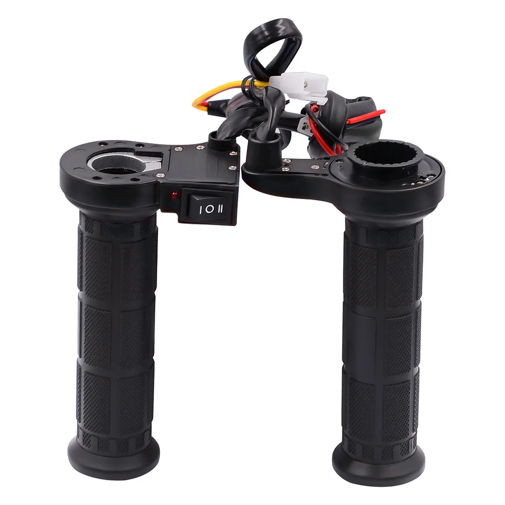 

1 Pair Electric Heated Handlebar Grips 12V Adjustable Temperature Motorbike Warmer For Winter High Low Heat Settings Hot