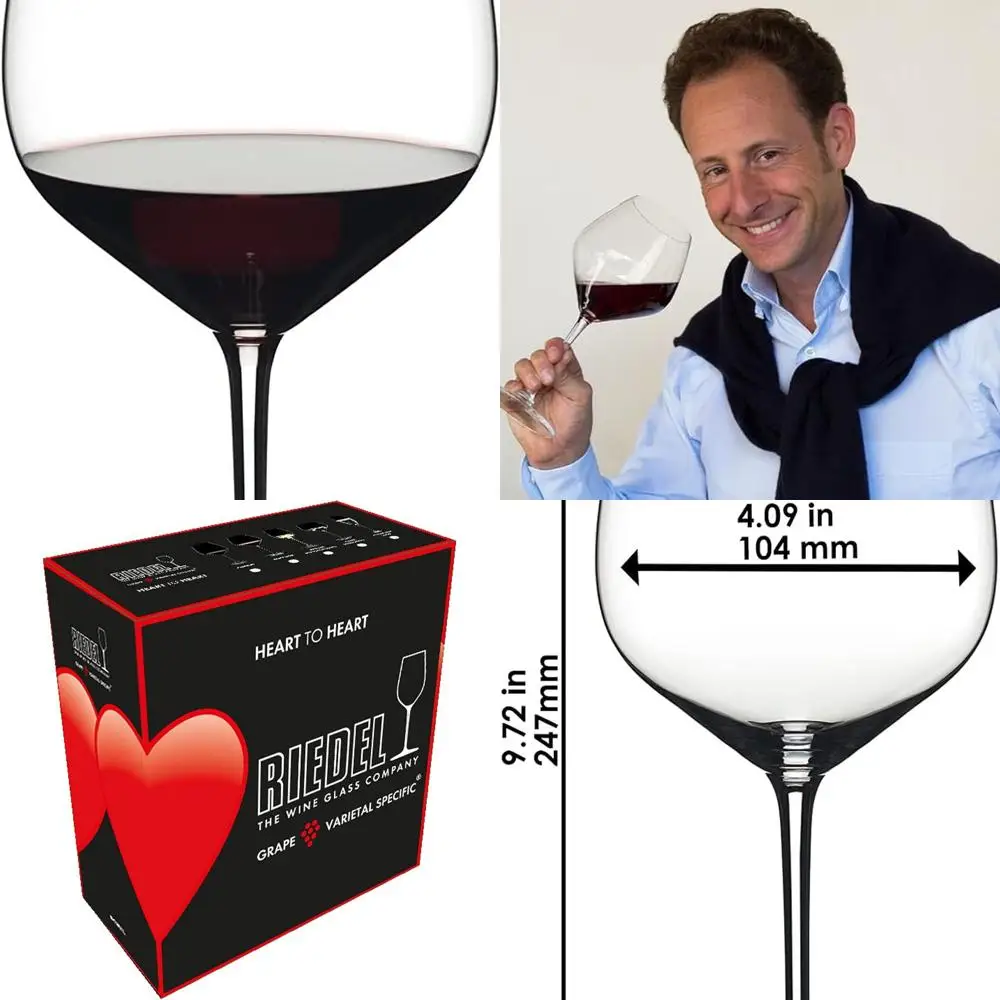 

Pair of Cabernet Sauvignon Wine Glasses, Heart To Heart Design