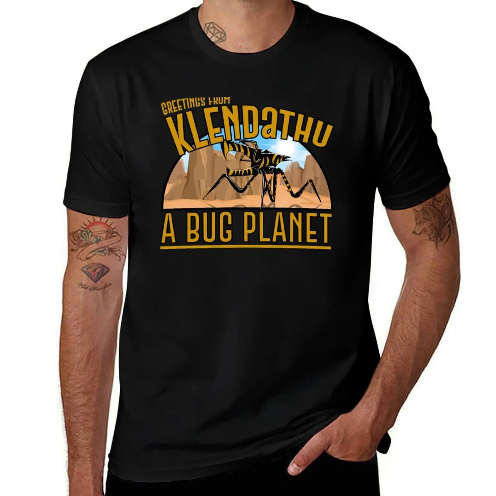 Greetings from Klendathu T-Shirt Trendy Pattern T-Shirt for Men