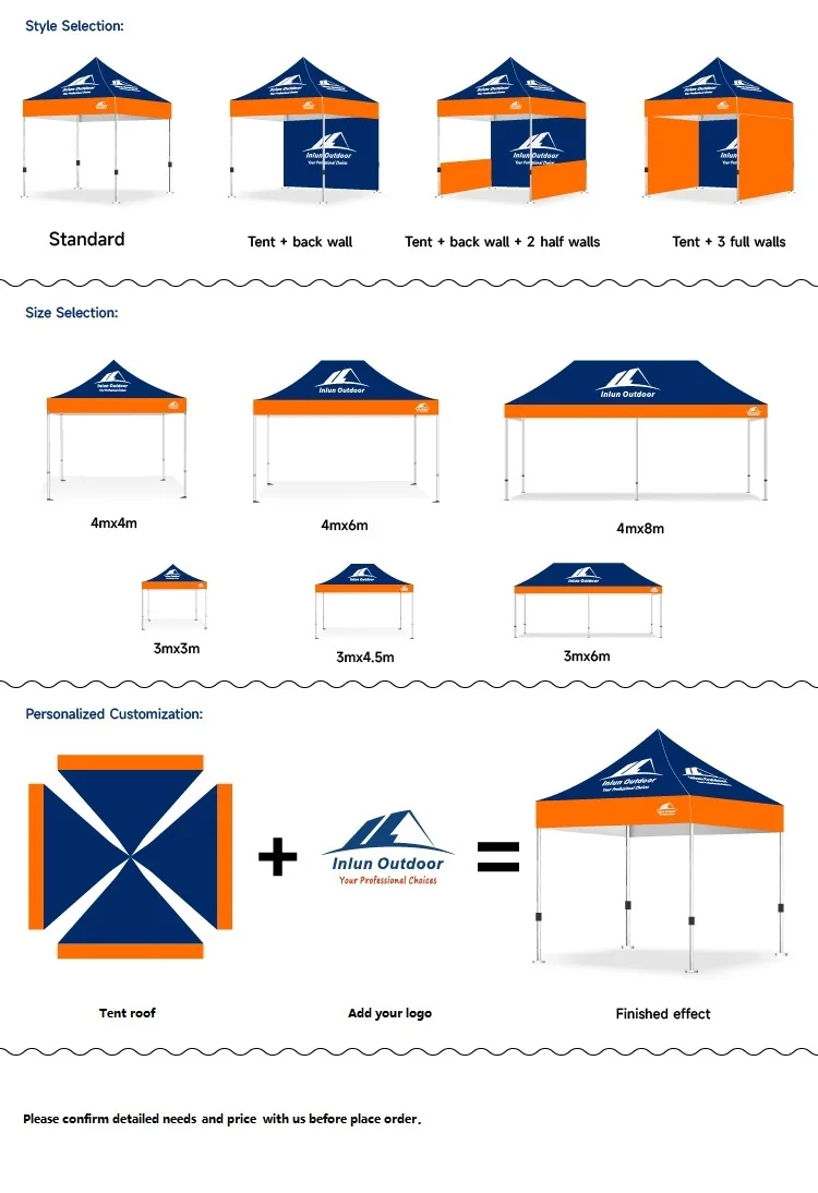 Chinese Online Market 3x3m Heavy Duty Roof Tent 10x10 Custom Tents Events Outdoor Camping Canopy 6