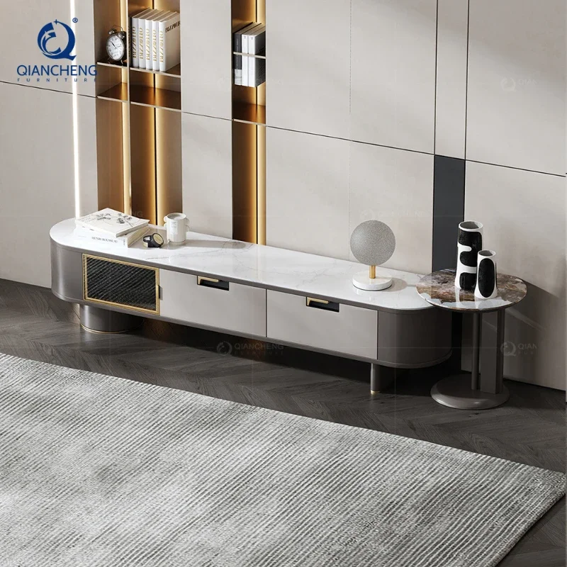 

Домашняя телевизионная стойка для гостиной в маленькой квартире, напольный ТВ-шкаф и чайный столик