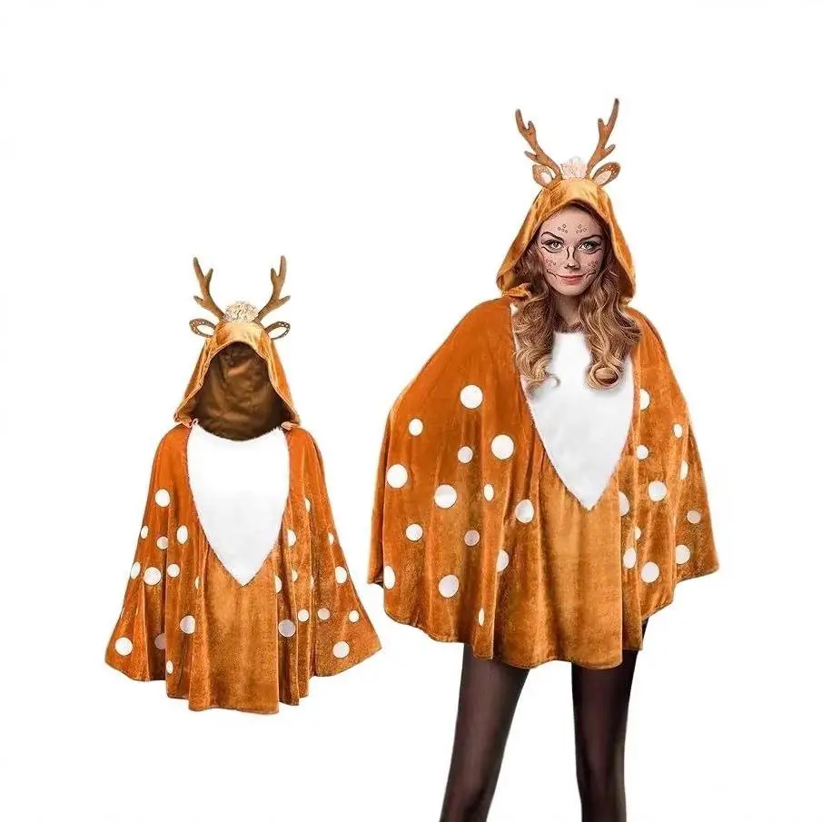 

Cross-Border Halloween Christmas Jungle Deer Robe Cosplay Witch Costume Christmas Apparel Women's Fashion Traditional Chinese...