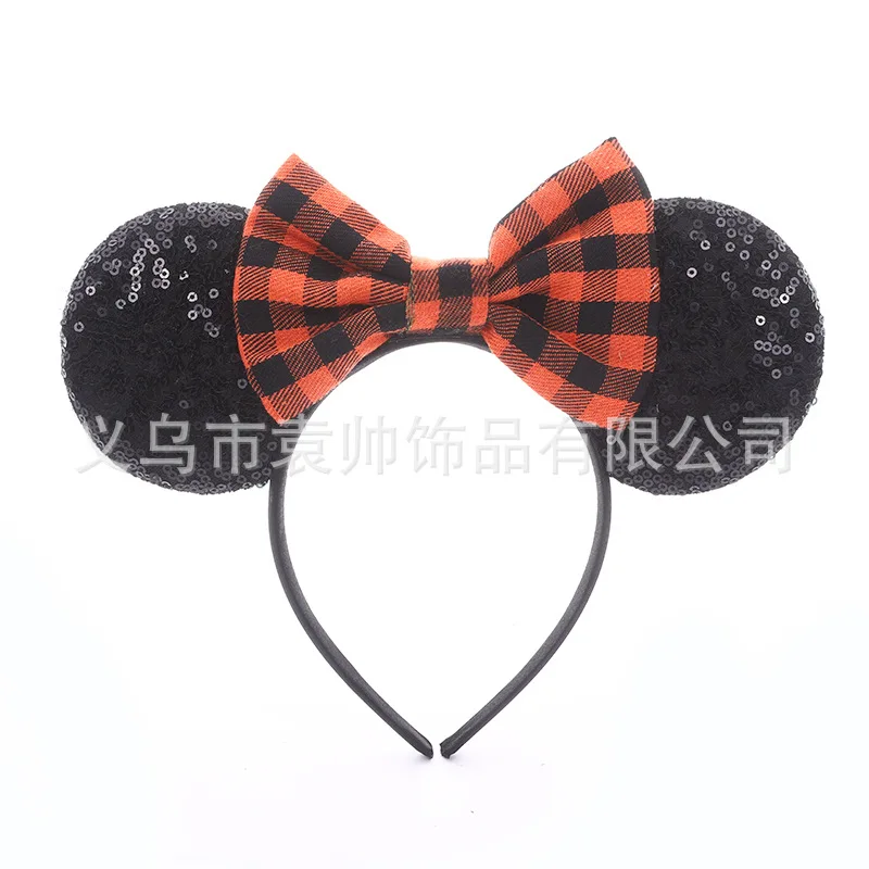 عيد الميلاد ميكي ماوس عقال Kawaii الكلاسيكية منقوشة الشعر التبعي ندفة الثلج القوس هيربيسي الوالدين والطفل اللعب الكرتون هدية