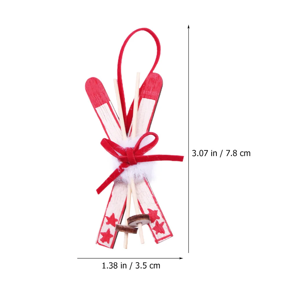 

2Pcs Christmas Tree Decoration Small Hanging Wooden Sleigh Pendant Rustic Xmas Tree Hanging Ornaments Festive Holiday Decor