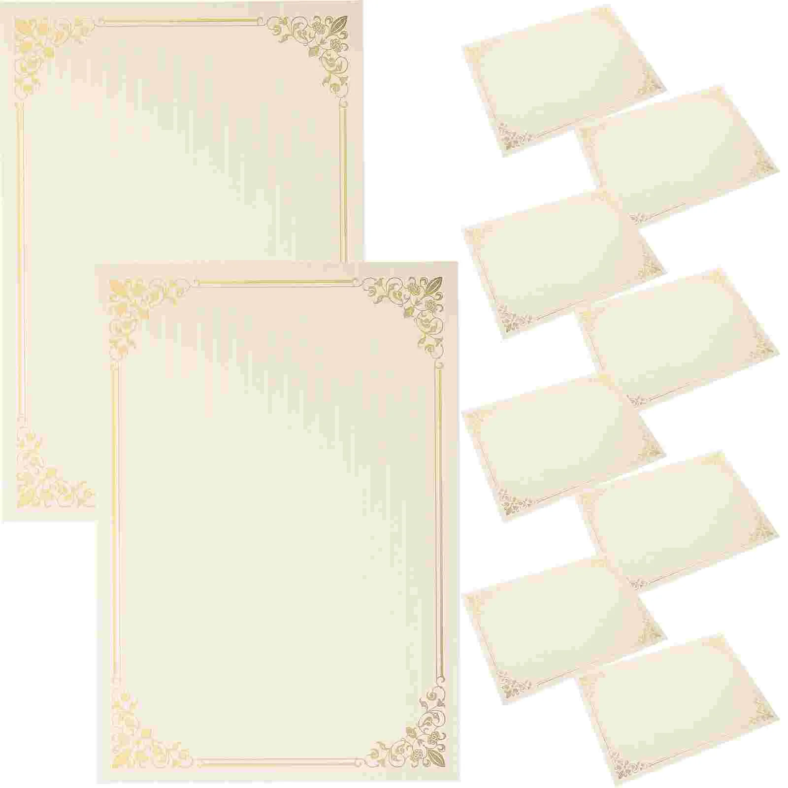10 Sheets Printer Paper Certificate Inner Page Student Tissue Wrapping Printable